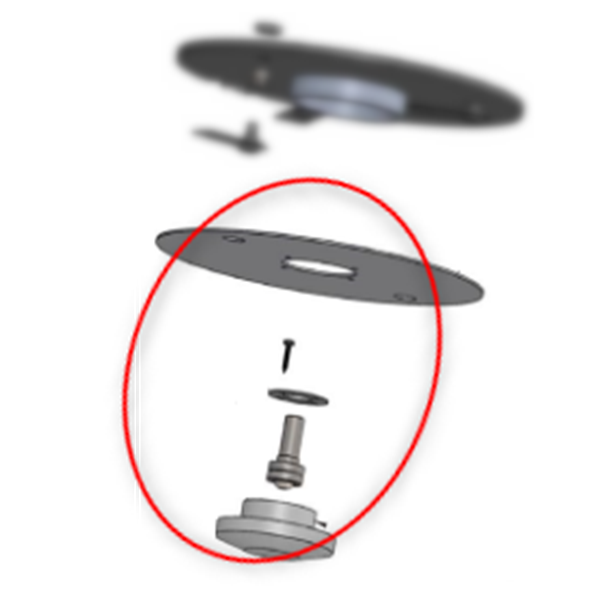 Kit Anti-friction disk with axle&bearings (1piece)
