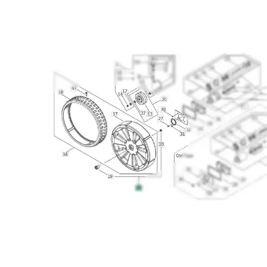Pièces détachées Belrobotics ROUE COMPLETE AVEC KTR BM/PM/BP 2.0
